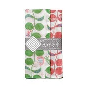 白雪友禅手巾 ジャックと豆の木 グリーン/レッド