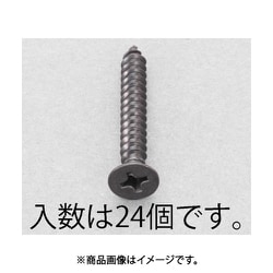 4x20mm 皿頭タッピングビス（ステンレス/黒色/24本） EA949AS-420
