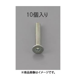 M6 x25mm 六角穴付皿頭ボルト 三価クロメート/10本 EA949MC-625