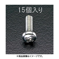 M6x40mm 鍋頭小ねじ（ステンレス製/15本） EA949SJ-65