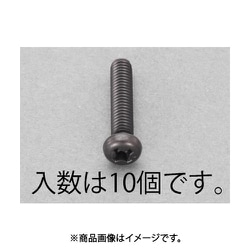 M5x12mm ナベ頭小ねじ（ステンレス/黒色/10本） EA949TE-512