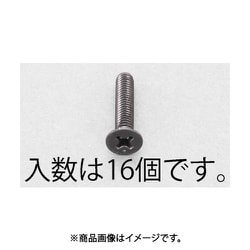 M4x15mm 皿頭小ねじ（ステンレス/黒色/16本） EA949TF-415
