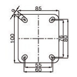 ヨドバシ.com - エスコ ESCO EA986HJ-1 [100mm キャスター（自在金具