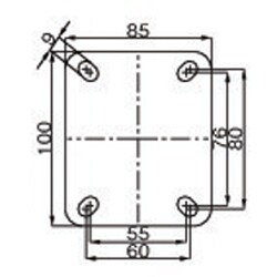 ヨドバシ.com - エスコ ESCO EA986GP-2 [125mm キャスター（固定金具