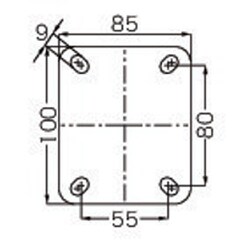 ヨドバシ.com - エスコ ESCO EA986HE-1 [100mm キャスター（固定金具