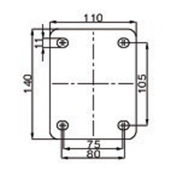 ヨドバシ.com - エスコ ESCO EA986HE-4 [200mm キャスター（固定金具