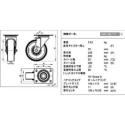 ヨドバシ.com - エスコ ESCO EA986HP-200 [200mm キャスター（自在金具
