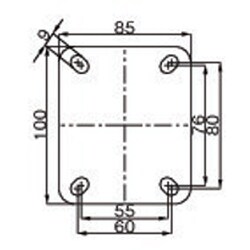 ヨドバシ.com - エスコ ESCO EA986KA-52 [125mm キャスター（固定金具