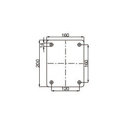 エスコ 310mmキャスター 固定間具・空気入車輪 EA986KD-310 (78-1037-36)-