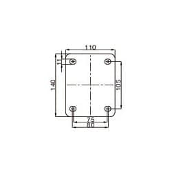 ヨドバシ.com - エスコ ESCO EA986KV-125 [125mm キャスター（固定金具