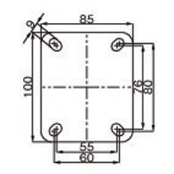 ヨドバシ.com - エスコ ESCO EA986NA-3 [125mm キャスター（自在・後