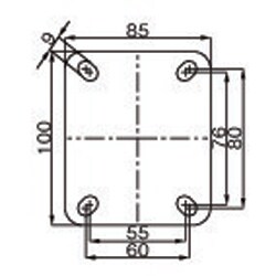 ヨドバシ.com - エスコ ESCO EA986NA-11 [80mm キャスター（自在・前