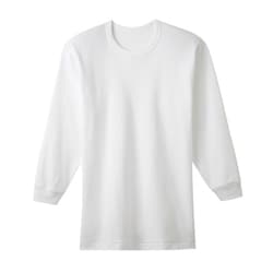 【保温スムース肌着】長袖丸首 2枚組 LLサイズ ホワイト RP6508A