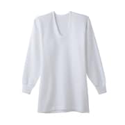 【遠赤外線加工キルト肌着】長袖U首 2枚組 LLサイズ ホワイト RP63102