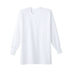 【遠赤外線加工スムース肌着】長袖丸首 2枚組 LLサイズ ホワイト RP28082