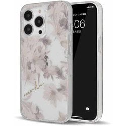 MD74952-1 [iPhone 13/iPhone 13 Pro用 rienda TPUクリアケース Dress Flower くすみホワイト]