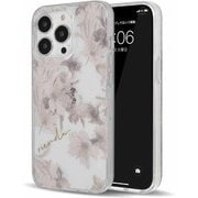 MD74952-1 [iPhone 13/iPhone 13 Pro用 rienda TPUクリアケース Dress Flower くすみホワイト]