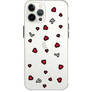MD74881 [iPhone 12/iPhone 12 Pro用 PINK-latte クリアケース ハート リング付き]
