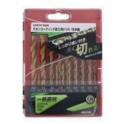 チタンコーティング 鉄工用ドリル 19本組