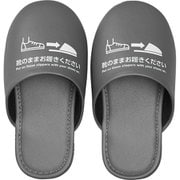 SLP10-S [靴のまま履ける抗菌スリッパ S グレー]