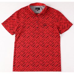 PING　ピン　ポロシャツ　ロゴジャガード　メンズ　Mサイズ　ホワイト ピン ゴルフ ストレッチ 布帛／メッシュジャガード 半袖 ハーフジップ