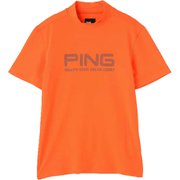 621-2168404-150-L [ゴルフシャツ メンズ UV半袖モックネックカットソー Lサイズ オレンジ]