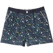 622-2132301-120-M [ゴルフパンツ レディース ラメパイピングショートパンツ Mサイズ ネイビー]