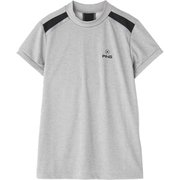 622-2168202-022-L [ゴルフシャツ レディース SPACEMASTER UV半袖モックネックカットソープルオーバー Lサイズ グレー]