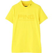 622-2168402-060-M [ゴルフシャツ レディース UV半袖モックネックカットソー Mサイズ イエロー]