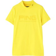 622-2168402-060-L [ゴルフシャツ レディース UV半袖モックネックカットソー Lサイズ イエロー]