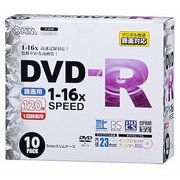 DVD-R 16倍速対応 録画用 10枚 スリムケース入 PC-M16XDRCP10L