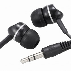 ステレオイヤホン 1.2m ブラック 小型オーディオ用 EAR-0012