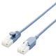 LANケーブル Cat6A スイングコネクタ 左右90°回転 3.0m ブルー LD-GPATSW/BU30