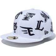 NEW ERA eBASEBALL プロスピAリーグ2021 ALLOVER 5950 WHT/BLK 738 [キャラクターグッズ]