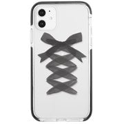 ci04822502-01-ip12 [ブラッククッションバンパーケース LACE UP BLACK RIBBON 01 iPhone 12用]