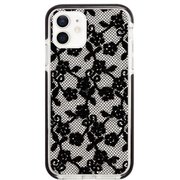 ci06852502-02-ip78 [ブラッククッションバンパーケース FABRIC SMALL FLOWER LACE 02 iPhone 7/8用]
