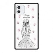 ci04972701-01-ip13 [スクエアガラスケース DOT LADY 01 iPhone 13用]