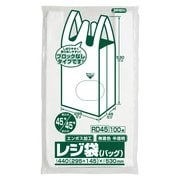 レジ袋 エンボス加工 半透明 100枚 RD45