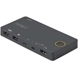 2ポートKVMスイッチ/USB-A ＋ HDMI ＆ USB-Cスイッチャー/4K60Hz HDMI2.0シングルモニタ対応/デスクトップ＆ノートPC切替器/USBバスパワー/Thunderbolt 3互換 SV221HUC4K