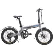 折りたたみ電動アシスト自転車 20インチ Q2 グレー VELMO耐パンク仕様