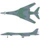 AE144-7 1/144 エアクラフトシリーズ アメリカ空軍 爆撃機 B-1Bランサー 初期型3色迷彩 第96爆撃航空団第337爆撃飛行隊 [組立式プラスチックモデル]
