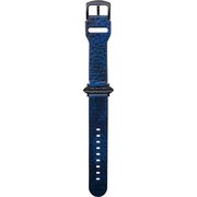 GWBCA-AW01BLU [Apple Watch 45/44/42mm 兼用 ミリタリーレザーバンド ブルー CAMO Italian Genuine Leather Watchband]