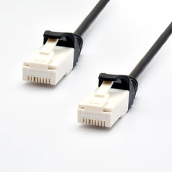 ヨドバシカメラオリジナル LANケーブル CAT6A（カテゴリ6A）準拠 爪の折れないスリムタイプ より線 0.5m ブラック CAT6AS-05BK