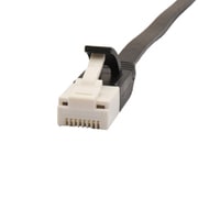 ヨドバシカメラオリジナル LANケーブル CAT6A(カテゴリ6A)準拠 爪の折れないフラットタイプ(ケーブル幅6×1.5mm) より線 2m ブラック CAT6AF-2BK