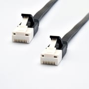 ヨドバシカメラオリジナル LANケーブル CAT6A(カテゴリ6A)準拠 爪の折れないフラットタイプ より線 20m ブラック CAT6AF-20BK