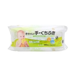 赤ちゃんの手・くちふき 70枚入×2P [日本製 水分99％使用 ノンアルコール 無香料 140枚入（70枚×2パック）]