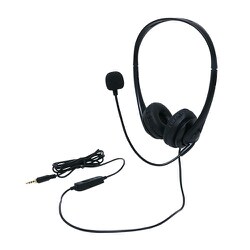 4極ヘッドセット 両耳 軽量タイプ PHP-01/BK
