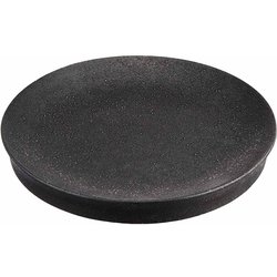 黒陶 高台 プレート 直径約20×2.2cm ブラック 日本製 36M369-14
