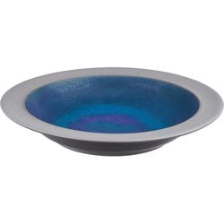 Bake トルコ プレート 直径約21×深さ3.7cm ダークブルー 日本製 36K378-02