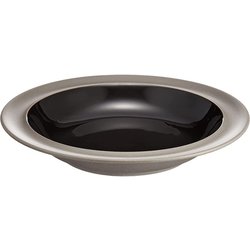 Bake グレース プレート 直径約21×深さ3.7cm ブラック 日本製 36K378-06